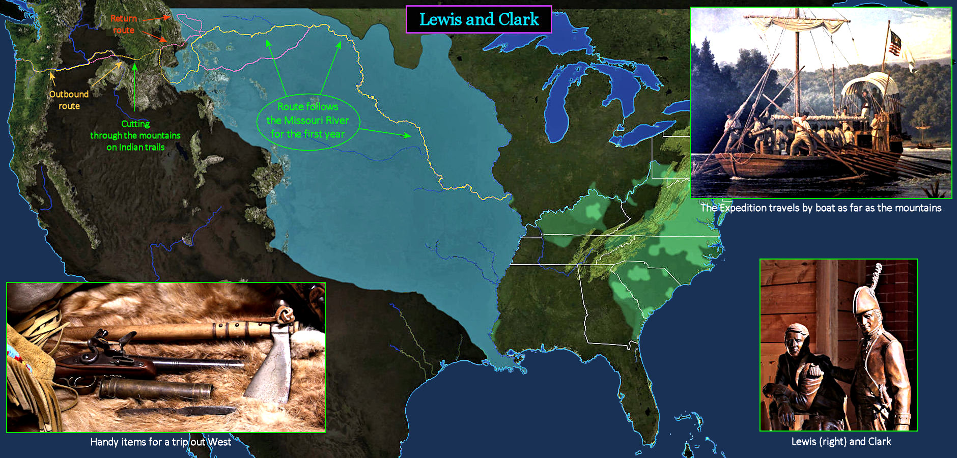 Lewis and Clark, 1804 map